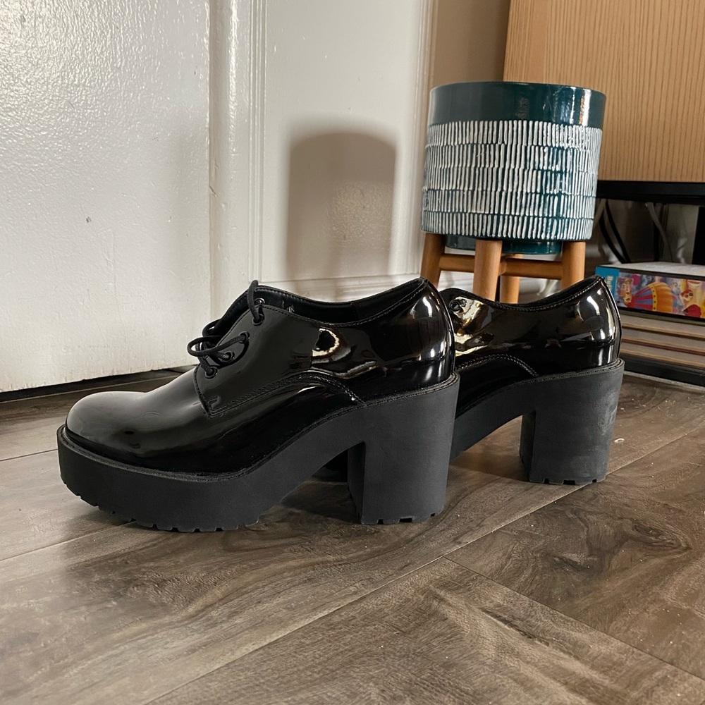 Black platform shoes